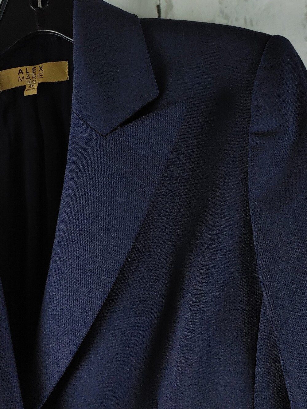 Alex Evenings Navy Blue Tailored Blazer Size 4P - Picture 5 of 16